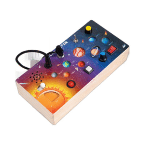 Solar System LED Montessori Busy Board — Wooden Sensory Switch Panel (Ages 2–5).