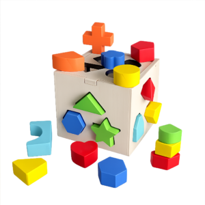 Wooden Shape Sorter Box – Montessori Learning Toy