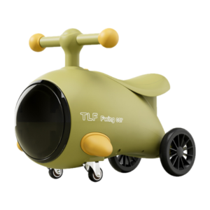 Airplane Wiggle Car Ride-On Toy for Toddlers – LED Lights & Music