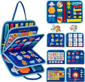 Montessori Busy Book— 10-Page Activity Book